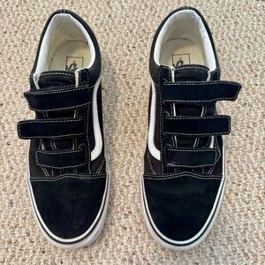 VANS Black and White Velcro Sneakers